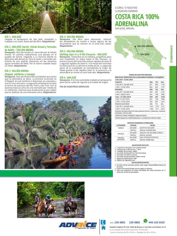 Paquetes a Costa Rica