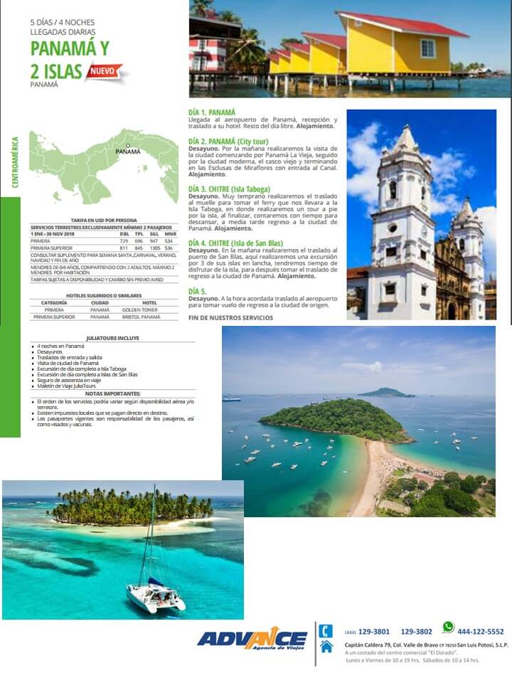 PAQUETES A PANAMÁ