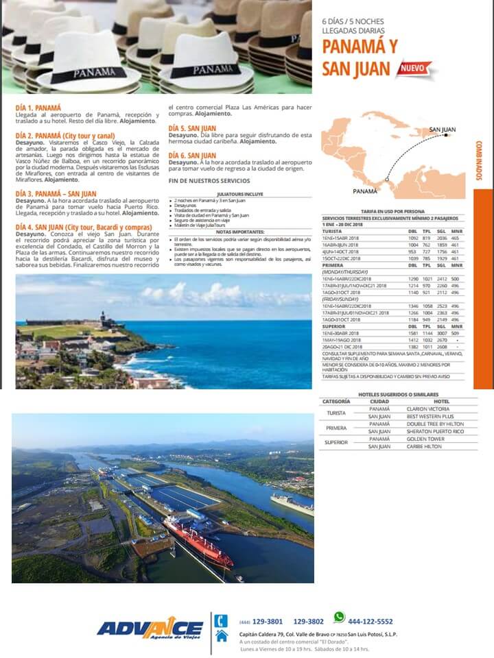 PAQUETES A PANAMÁ
